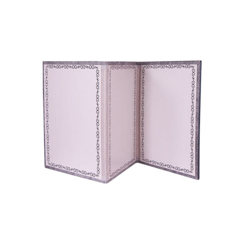 15x21 3lü Deri Kapak Önü Pencereli HY31 Lacivert - (1)
