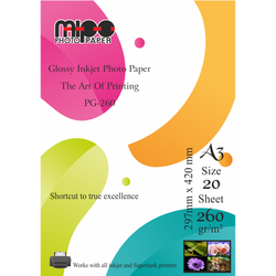 Mipo Photo Paper - A3 Parlak Fotoğraf Kağıdı 260gr. İnkjet MİPO