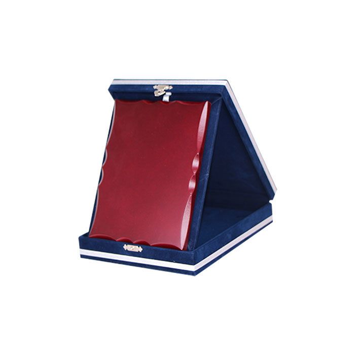 Ahşaplı Plaket Kutusu 12x16 Lacivert Dikey - 1