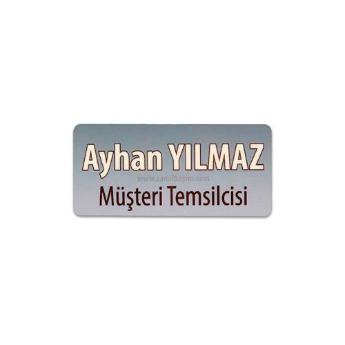 Digitronix HDF Yaka İsimliği Dikdörtgen Mıknatıs Dahil - 