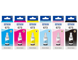 Epson - Epson 673 Serisi Orjinal Foto Mürekkep 6 Renk Set