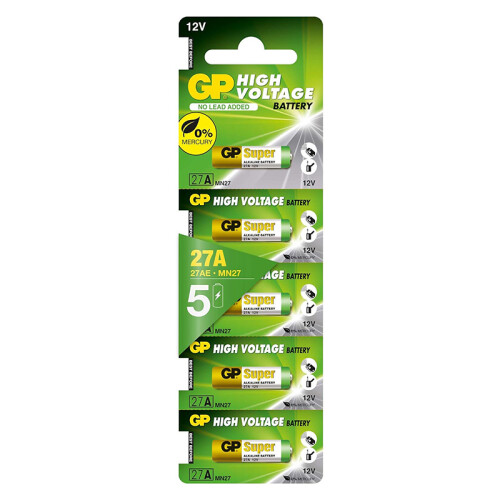 GP 27A 12V Alkalin Pil 5li Blister - 