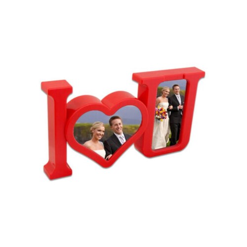 Sihirli Ayna I Love You Çerçeve Düğmeli USB 7734-4 - 