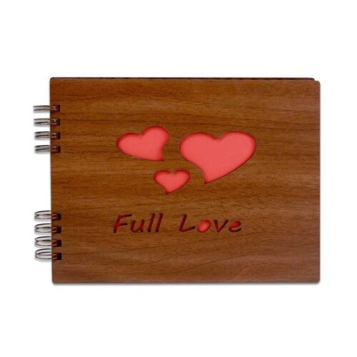Kendin Yap Ahşap Love Desen Fotoğraf Albümü - 2