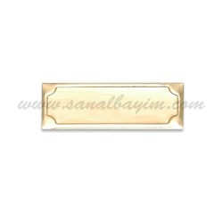  - Lazer Kazıma Alüminyum Altın Plaket 4,7cm x 1,7cm