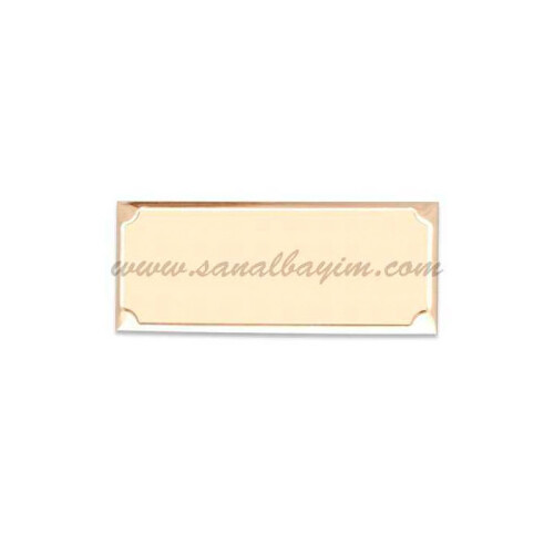 Lazer Kazıma Alüminyum Altın Plaket 7,3cm x 2,7cm - 1