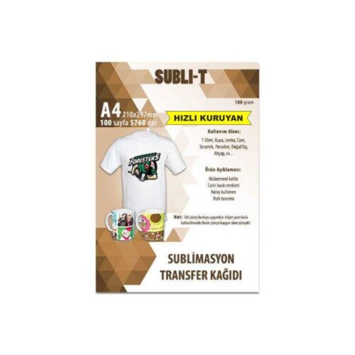 Subli-T Vision A4 Süblimasyon Transfer K. 100lü Pk - Subli-T