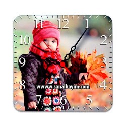  - Sublimasyon 20cm Kare MDF Saat