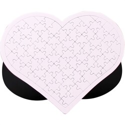  - Sublimasyon A4 Kalpli Puzzle Yap Boz 80 Parça (1)