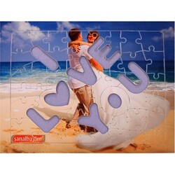  - Sublimasyon A4 Puzzle I Love You 51 Parça (1)