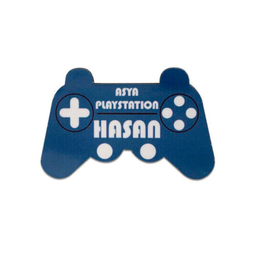 Sublimasyon Ahşap Yaka İsimliği HDF Gamepad Oval 45x70mm - 