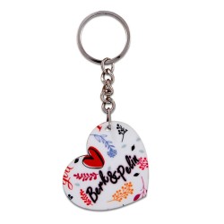  - Sublimasyon Anahtarlık HDF Kalp Çift Taraflı 5x5,5cm