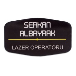 Sublimasyon HDF Yaka İsimliği Dörtgen Elips 40x70mm - 