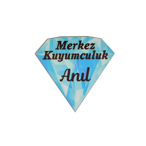 Sublimasyon HDF Yaka İsimliği Elmas 55x57mm - 