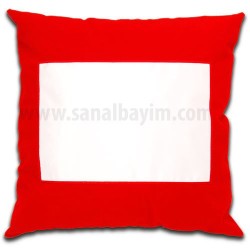 Sublimasyon Kırmızı Kare 40 cm Yastık Kılıfı - 1