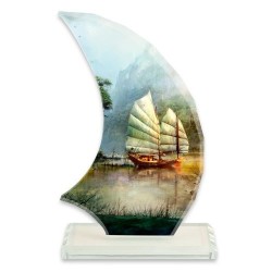  - Sublimasyon Kristal Plaket Beyaz Yelken 01