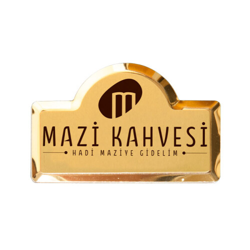 Sublimasyon Metal Yaka İsimliği KC3003 Altın Kubbe 4,5x7 cm - 