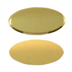  - Sublimasyon Metal Yaka İsimliği KC3012 Altın Oval 4x7 cm (1)
