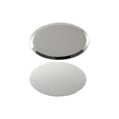 Sublimasyon Metal Yaka İsimlik KC3009 Gümüş Oval 6,5x4,5 cm - 2