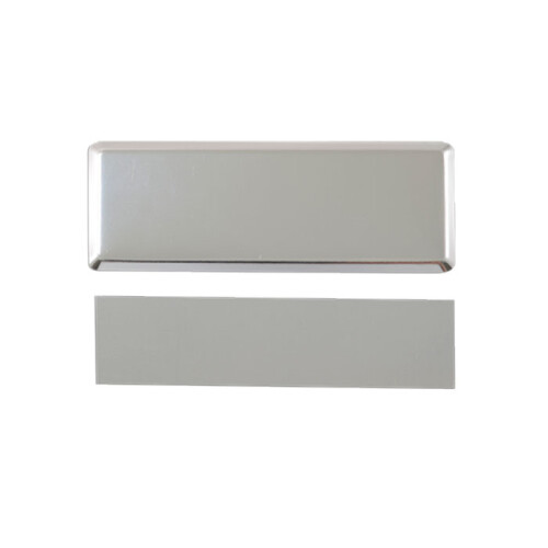 Sublimasyon Metal Yaka İsimlik KC3016 Gümüş Dikdörtgen 2,7x7,2 cm - (1)