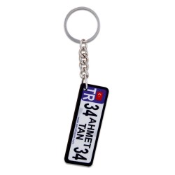  - Sublimasyon Plaka Anahtarlık Çift Taraflı 7x2,5cm