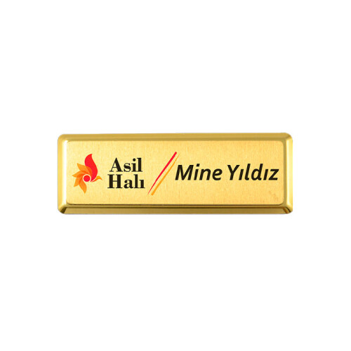 Sublimasyon Yaka İsimliği KC3013 Altın Dikdörtgen 2,7x7,2 cm - 