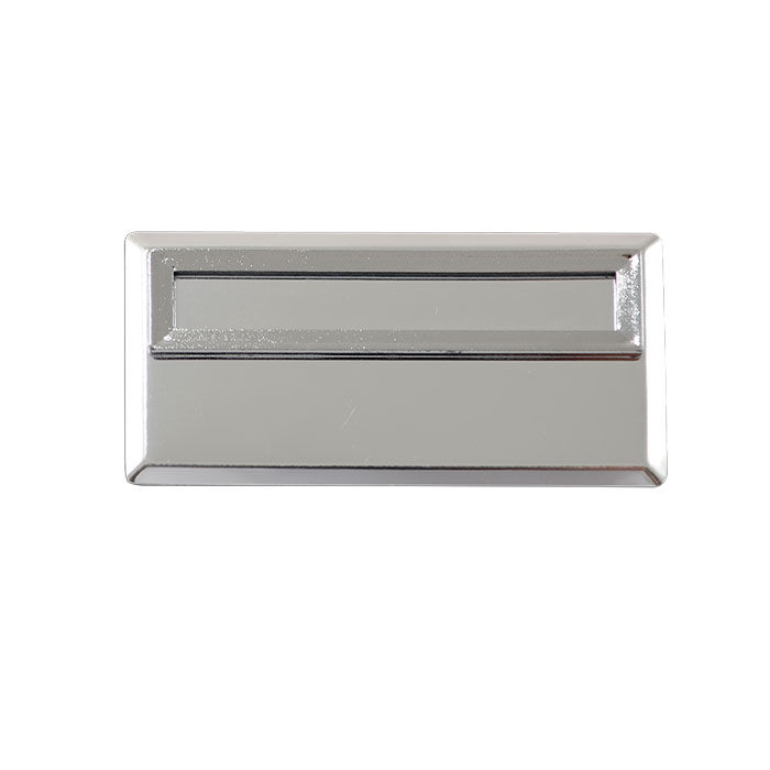 Sublimasyon Yaka İsimliği Metal KC3005 Gümüş Dikdörtgen Geçmeli 3,5x7 cm - 3