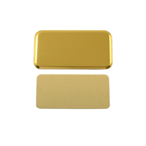 Sublimasyon Yaka İsimliği Metal KC3014 Altın Dikdörtgen 3,4x6 cm - (1)