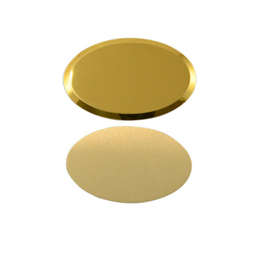 Sublimasyon Yaka İsimlik Metal KC3008 Altın Oval 7x4,5 cm - (1)