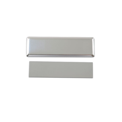 Sublimasyon Yaka İsimlik Metal KC3018 Gümüş Dikdörtgen 2,5x7,5 cm - (1)