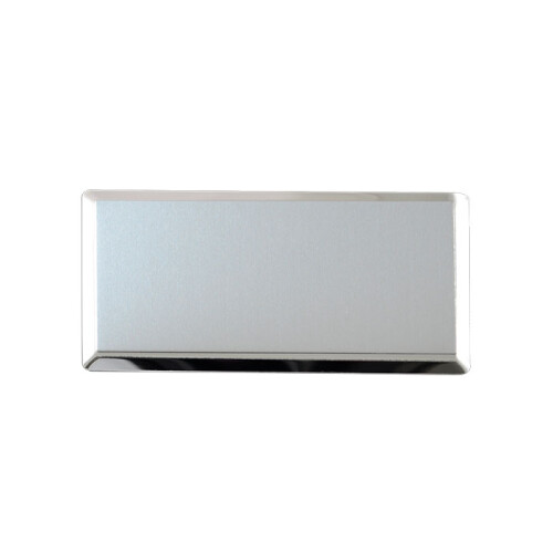 Sublimasyon Yaka Kartı KC3010 Gümüş Dikdörtgen 3,5x7 cm - (1)