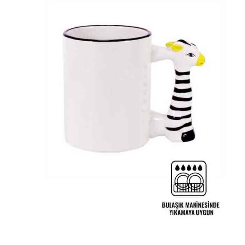 Sublimasyon Zebra Figürlü Kupa Bardak - 