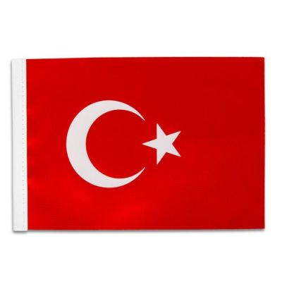 Türk Masa Bayrağı 15x22,5 cm 10 lu Paket - 1