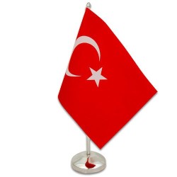Türk Masa Bayrağı 15x22,5 cm 10 lu Paket - 3