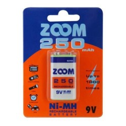 Zoom 9 Volt 250 Mah Şarjlı Pil - 1